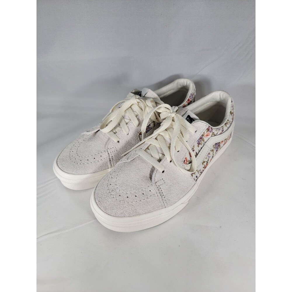 Vans Sk8-Low Vintage Floral White Classic Skate Shoe Sneaker Womens Size 7.5 NEW